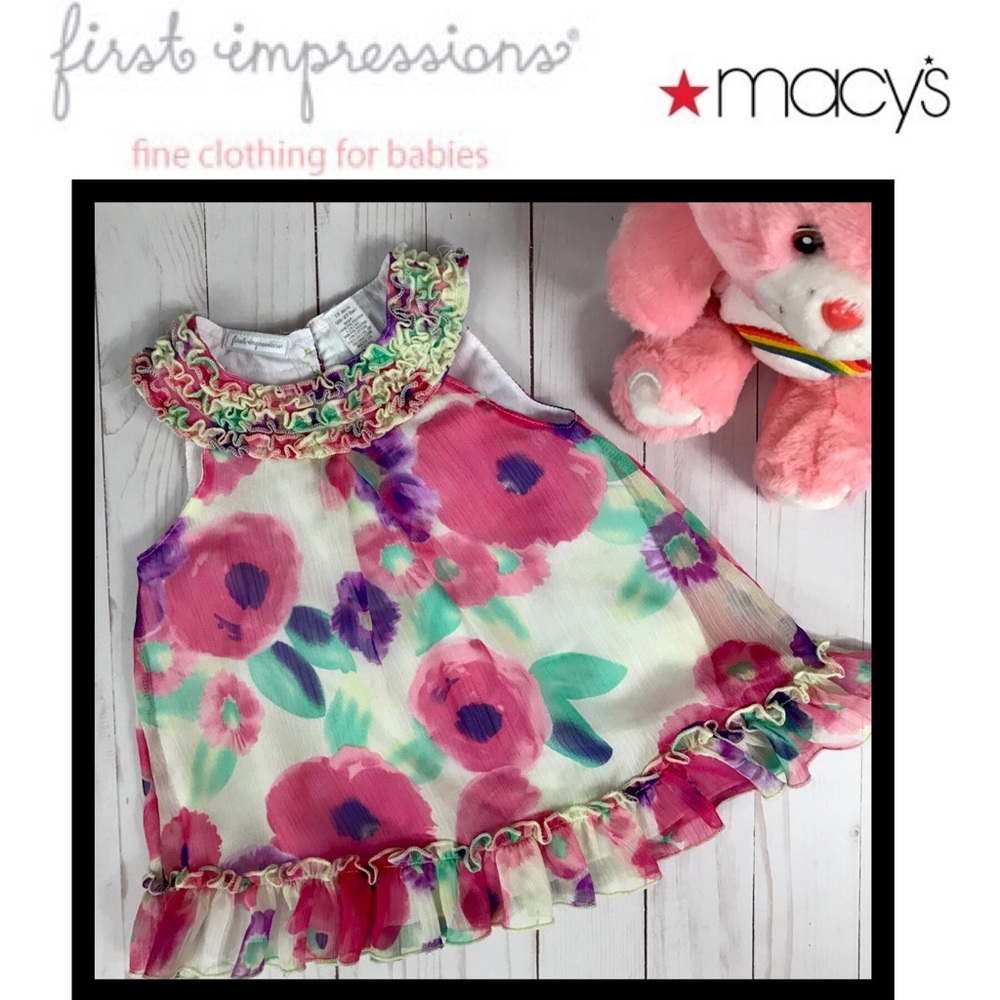 NWT Macy’s 1st Impressions Baby Dress, 18MO